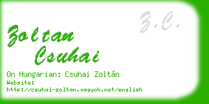 zoltan csuhai business card